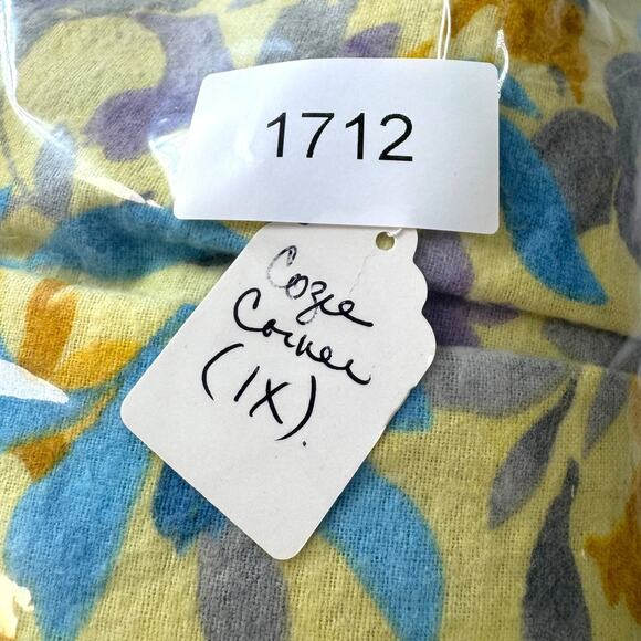 Cozee Corner Long Flannel Nightgown 1X Yellow Floral Maxi Granny Gown Cottage - Picture 13 of 13